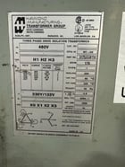 175 KVA 460 Primary, 230Y/133 Secondary, Hammond Dry Type - Image 1
