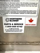 Northern Blower, size 25-2125, pressure blower, Northern Blower contact parts & wheel - Image 8