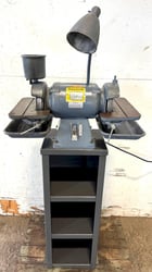 Baldor #500, double end carbide grinder, 6" wheel, 1-1/4" bore, 3/4" shaft, 1/2 HP, 3600 RPM, pedestal base - Image 1
