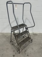 3 Step Cotterman, rolling steel staircase ladder, 350 lb. capacity, (2 available) - Image 2
