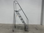 7 Step Cotterman, rolling steel staircase ladder, 450 lb. capacity, 59° ladder incline - Image 1