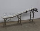 12" wide x 11.9' long, Span Tech, Stainless steel, flexlink inclined conveyor, adjustable guide rail, 3/4 HP - Image 1