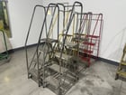 20" width x 75" H x 30" L, Rolling metal staircase ladders (6 available) - Image 1