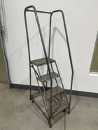 20" width x 75" H x 30" L, Rolling metal staircase ladders (6 available) - Image 3