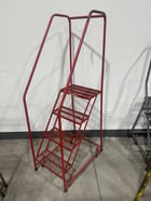 20" width x 75" H x 30" L, Rolling metal staircase ladders (6 available) - Image 5