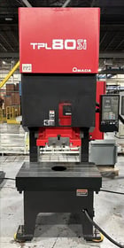 80 Ton, Amada #TPL80SI, single point, Link drive, gap frame press, 5.1" stroke, 17.9"Shut Height, 2000 - Image 2
