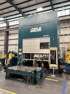 660 Ton, Seyi #SAG660, straight side double crank stamping press, 9.8" stroke, 33.4" Shut Height, 5.9"adj. - Image 1