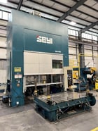 660 Ton, Seyi #SAG660, straight side double crank stamping press, 9.8" stroke, 33.4" Shut Height, 5.9"adj. - Image 2