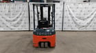 3450 lb. Toyota #8FBE200, battery powered forklift, 48 V., 3 wheel, side shift, serial #15239, 2018 - Image 6