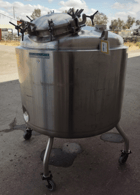 264 gallon Mueller, 1000 liter Stainless steel tank, jacketed, 40" dia. x 48" straight side, dish top & bottom - Image 5