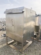 100 cu.ft., Stainless steel tote bin, 48" W x 48" D x 58" H, plus 25" cone bottom - Image 2