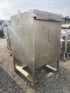 100 cu.ft., Stainless steel tote bin, 48" W x 48" D x 58" H, plus 25" cone bottom - Image 8