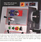14" x 40" Sharp #1440V, precision lathe, 8.62" swing over cross slide, inch/metric threads, 3-jaw 8" chuck - Image 2