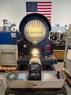 14" OGP #OQ-14A, optical comparator, (6) lens, 5-1/2" x 11-1/2" table, power joystick Control, 1992 - Image 1