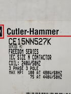 150 Amps. Cutler-Hammer #CE15NN527K, freedom contactor 100 HP, 480 Volts, Size N Series A1 240V Coil - Image 2