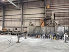 L S Industries, structural roll conveyor blast machine, (4) 15 HP wheels, dust collection system, 1999 - Image 4