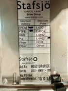 6" Stafsjo, Stainless pneumatic knife gate, red position indicator, unused, 2021 - Image 9