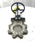 4" Fabri, manual knife gate valve, Stainless gate & body, unused - Image 1