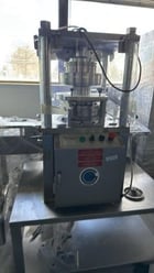 GlobePharma #MP-1, Tablet Press, w/Controls, 220 V, on Stainless Steel Table w/Wheels - Image 4