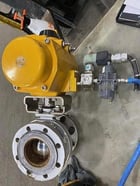 Emerson fieldq type oso6oo-004stacw actuator with 4" ball valve - Image 1