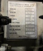 60 Ton, Accurpress #7606, CNC hydraulic press brake, 6' overall, 54.5" between housing, 8" stroke, 8" throat - Image 5