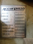 60 Ton, Accurpress #7608, CNC hydraulic press brake, ETS 100 CNC ram Control, Automec CNC 150 2-Axis Control - Image 6
