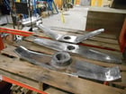 Assortment of Spare Henschel Mixer Blades, 39" L Fluidizing Blades, 36" Bottom Scraper Blade, 34" L Horn - Image 1