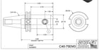 PARLEC C40-75EM3 - CAT 40 - Tool Holder - Image 8