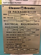 350 HP Cleaver-Brooks #CB, Steam Boiler, 15 PSI, 14,288,000 BTUH, 2002 (3 available) - Image 3