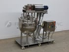 80 gallon Lee #80D9MT, 316 Stainless Steel jacketed kettle, 38" ID x 30" deep, with tilt out bridge mounted - Image 1