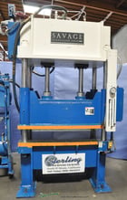 60 Ton, Savage #60HTP, 4-post hyd.blanking trim press, light curtains, PLC, 1992, #A2756 - Image 2