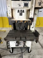 88 Ton, Aida #NC1-80(2), gap frame press, 6.3" stroke, 12.6" Shut Height, 3.15" adj., 40-85 SPM, air clutch & - Image 7