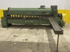 1/4" x 10' Wysong #1025, mechanical power squaring shear, 16 holddowns, 55 SPM, 36" front operated power back - Image 1