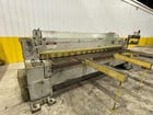1/4" x 10' Wysong #1025, mechanical power squaring shear, 16 holddowns, 55 SPM, 36" front operated power back - Image 4
