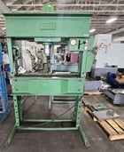 75 Ton, Dake #908075, Electric-Hydraulic H-Frame Press, 2 HP, 10" stroke, 44" between housing, 33" daylight - Image 1