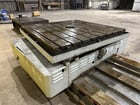 72" x 72" Giddings & Lewis, T-Slotted Powered Rotary Table, w/72" Powered Infeed Slide, 12000 lbs. capacity - Image 9