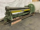 10' x 1/2" Bertsch #9, plate bending rolls, 13" roll diameter, air drop end, geared adjustment rear roll - Image 1