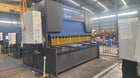 1.25" x 120" Energy Mission #HVR-3030, sheet metal shear, 60 HP, 1-2 SPM, 2" x 6" x 124" blade, 39" Back Gauge - Image 1