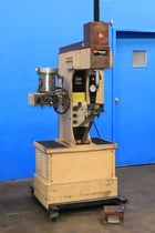 6 Ton, Haeger #HP6-C, hydraulic hardware insertion press, 8.5" stroke, 18" throat, AF-MAS vibratory feeder - Image 1