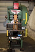 60 Ton, Federal #60, OBI metalworking punch press, 4" stroke, 13" Shut Height, 2.5"ram adj., 45-90 SPM, 32" - Image 2