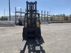 15000 lb. Caterpillar #T150D, forklift, propane fuel, cushion tires, 2-stage mast, 202" mast height, side - Image 9