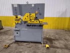 6-1/2" x 6-1/2" x 1/2" Geka #Hyd-110, 110 ton, hydraulic ironworker, 3" stroke, dual rams, foot pedal, 1999 - Image 6