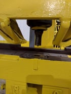 6-1/2" x 6-1/2" x 1/2" Geka #Hyd-110, 110 ton, hydraulic ironworker, 3" stroke, dual rams, foot pedal, 1999 - Image 9
