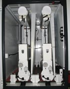 25" Timesavers #2321-45-01, Widebelt, 2-Head, 5" thick, 15-45 FPM, 33-38" passline, 3240 CFM, unused - Image 2