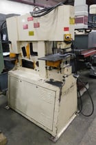 4-1/2" x 4-1/2" x 3/8" Geka #Hydrocrop-55A, hydraulic ironworker, 55 ton, 10" throat, (2) electric foot - Image 2