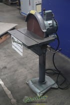 16" Apex #16-S, disc grinder, 1.5 HP, 220 V., 3-phase, table elevating mechanism, table tilt handwheel - Image 9