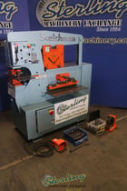 6" x 6" x 3/8" Scotchman #6509-24M, hydraulic ironworker, 65 ton, 9" throat, foot pedal punch Control, brake - Image 3