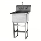 NEW Columbia Sani-Lav Utility 1 Bowl Sink, Stainless Steel, U2424F-0.5, .5 GPM - Image 1