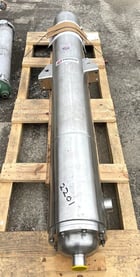 85 sq.ft., 150 psi shell, Enerquip, 150 psi tube, sanitary shell & tube heat exchanger, 375°F, 8" diameter x - Image 8