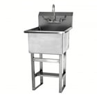 Columbia Sani-Lav, Utility 1 Bowl Sink, Stainless Steel, U2424F-0.5, .5 GPM, 24" width x 24" L x 12" D, NSF - Image 1